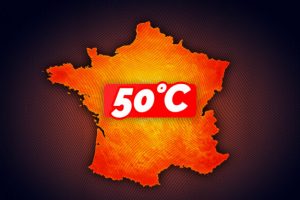 Une France sous 50 °C. // Source : Naël Fontaine pour Numerama Une France sous 50 °C. // Source : Naël Fontaine pour Numerama