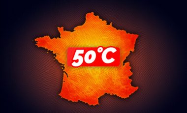 Une France sous 50 °C. // Source : Naël Fontaine pour Numerama Une France sous 50 °C. // Source : Naël Fontaine pour Numerama