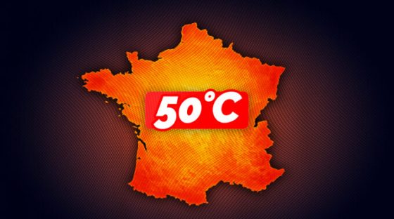 Une France sous 50 °C. // Source : Naël Fontaine pour Numerama Une France sous 50 °C. // Source : Naël Fontaine pour Numerama
