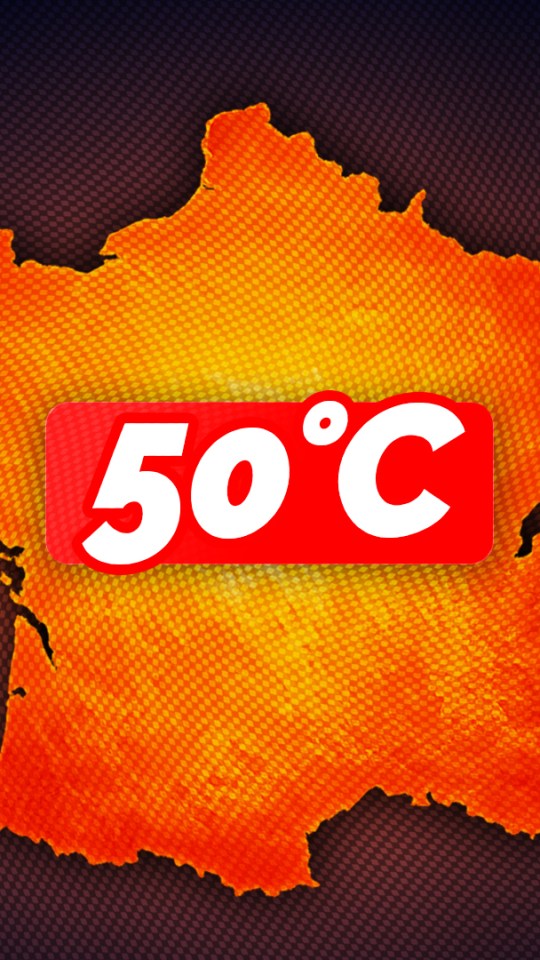 Une France sous 50 °C. // Source : Naël Fontaine pour Numerama Une France sous 50 °C. // Source : Naël Fontaine pour Numerama