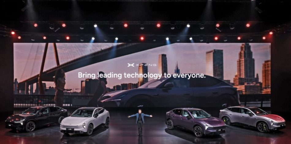 Lancement du Xpeng L03 à Munich // Source : Xpeng Lancement du Xpeng L03 à Munich // Source : Xpeng