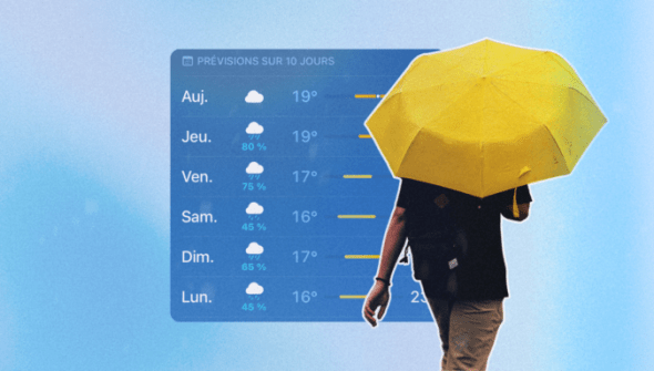 Que signifie vraiment le pourcentage de pluie affiché par les applications météo ? // Source : Numerama