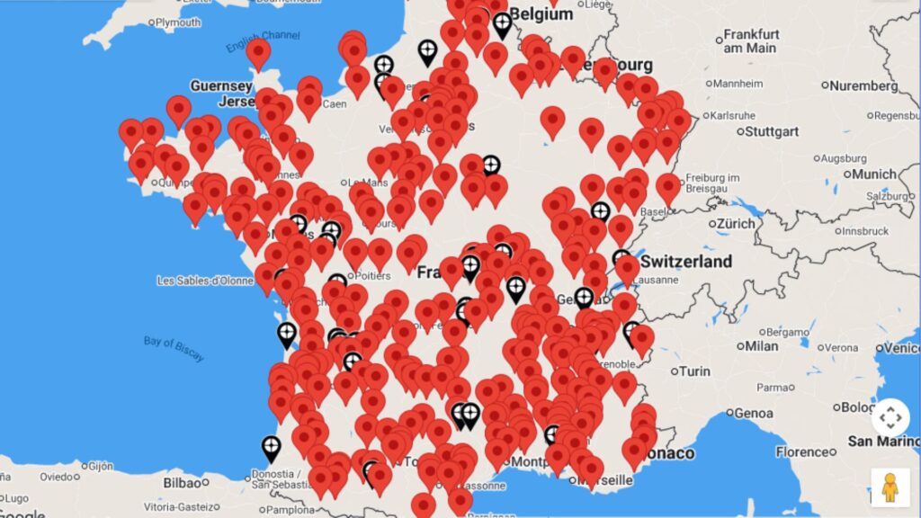 L'AFA propose une carte des évènements prévus. // Source : AFA L'AFA propose une carte des évènements prévus. // Source : AFA