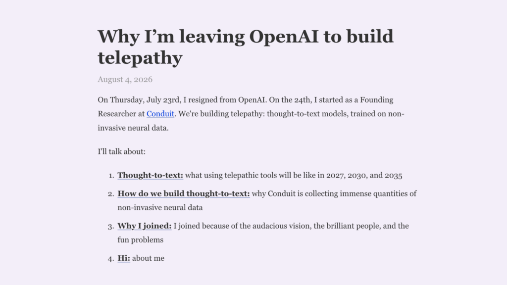 Naomi Bashkansky a quitté OpenAI pour rejoindre Conduit. // Source : Naomi Bashkansky Naomi Bashkansky a quitté OpenAI pour rejoindre Conduit. // Source : Naomi Bashkansky
