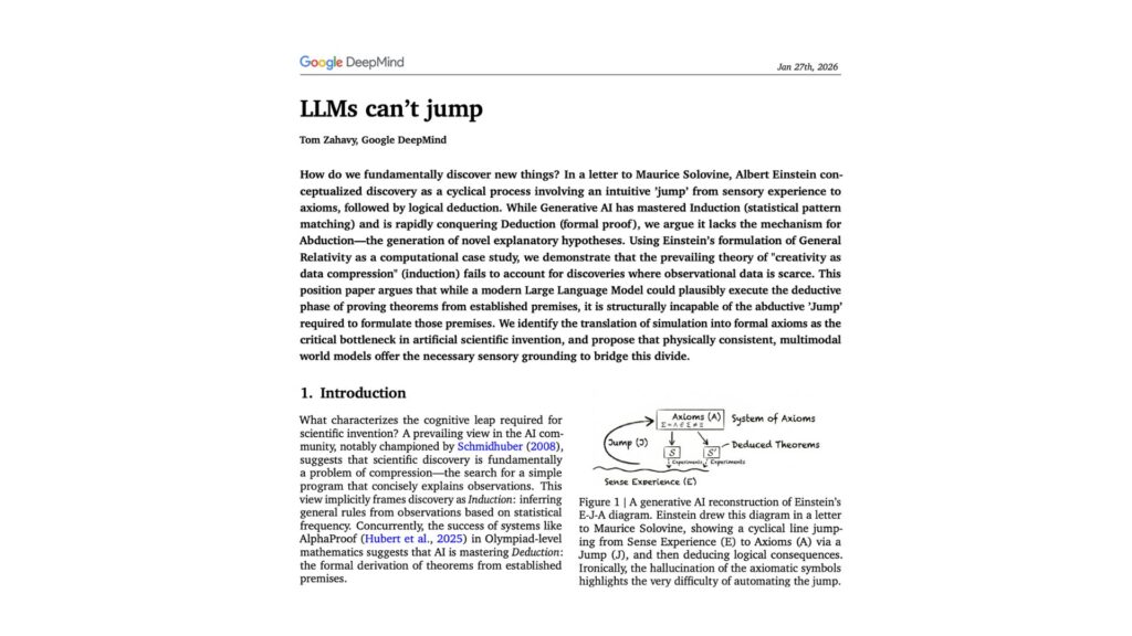 « LLM's can't jump » // Source : Tom Zahavy « LLM's can't jump » // Source : Tom Zahavy