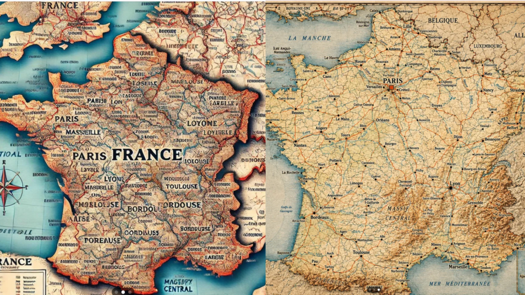 Carte de la France mars 2025 / août 2026 // Source : r/jaimelescartes