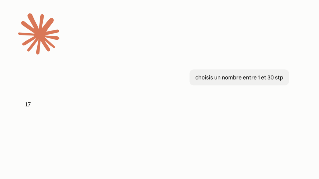 Claude a choisi le 17 // Source : Numerama