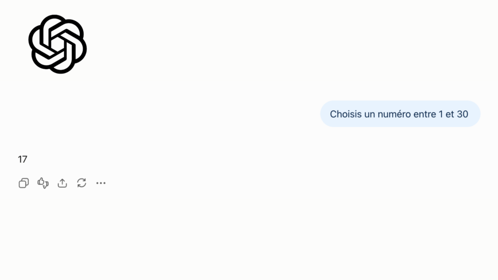 ChatGPT a choisi le 17 // Source : Numerama