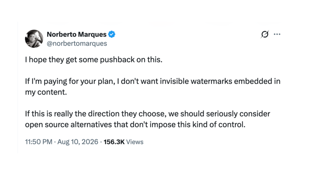 Cette décision a été critiquée sur les réseaux sociaux. // Source : @norbertomarques Cette décision a été critiquée sur les réseaux sociaux. // Source : @norbertomarques