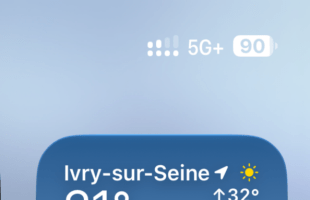 Le logo 5G+ sur iPhone. // Source : Numerama Le logo 5G+ sur iPhone. // Source : Numerama