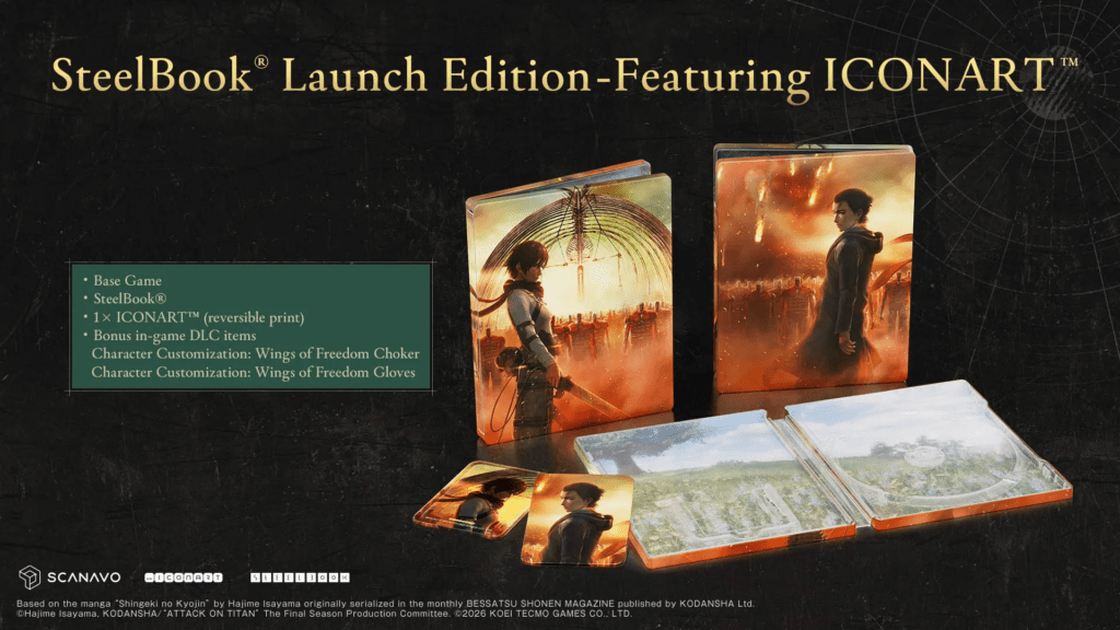 Attack On Titan 3 Steelbook Launch Edition // Source : Koei Tecmo Attack On Titan 3 Steelbook Launch Edition // Source : Koei Tecmo