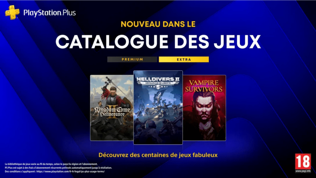 PlayStation Plus Extra et Premium en août 2026 // Source : Sony