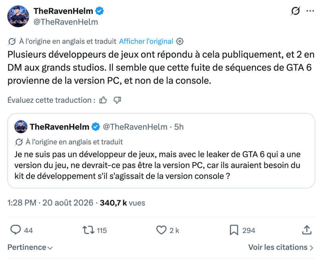 Rien ne vient techniquement valider ou invalider cette hyptohèse Rien ne vient techniquement valider ou invalider cette hyptohèse