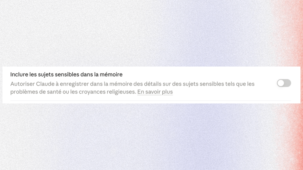 La case est désactivée par défaut // Source : Capture d'écran Numerama La case est désactivée par défaut // Source : Capture d'écran Numerama