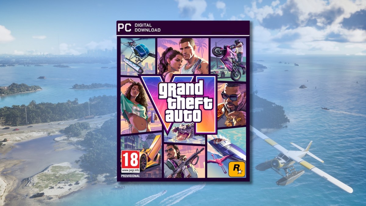 Visuel non officiel de GTA 6 sur PC // Source : Montage Numerama Visuel non officiel de GTA 6 sur PC // Source : Montage Numerama