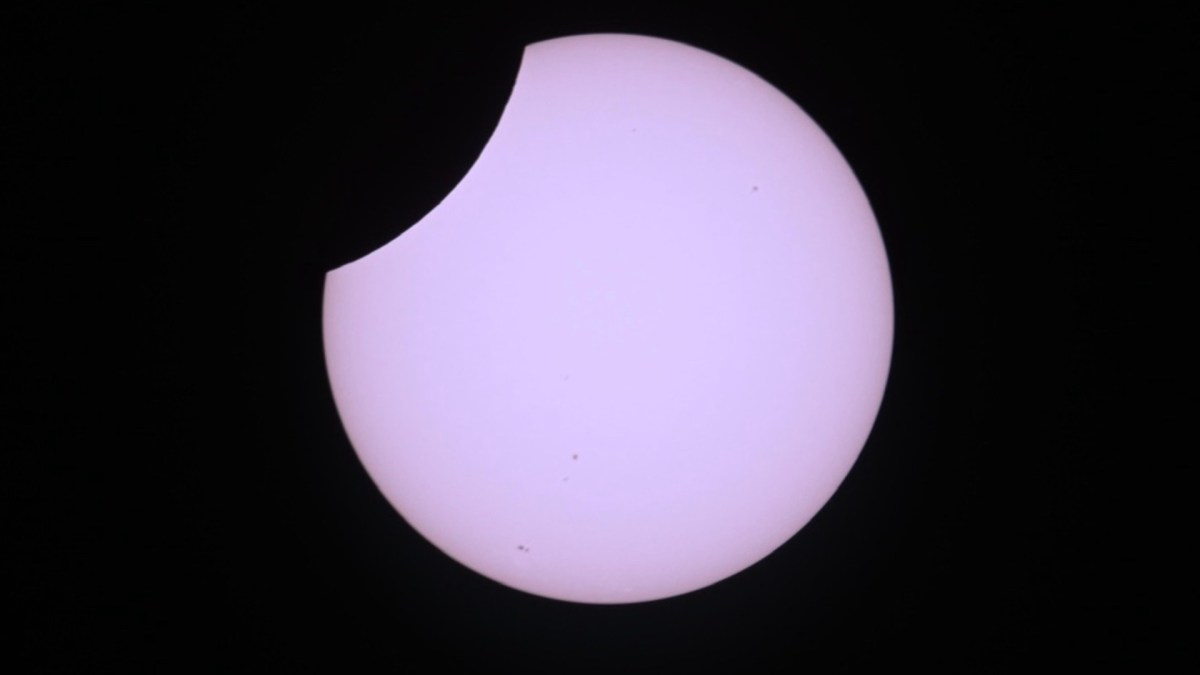 L'éclipse du 12 août 2026 vue depuis l'ISS. Source : Jessica Meir/Nasa