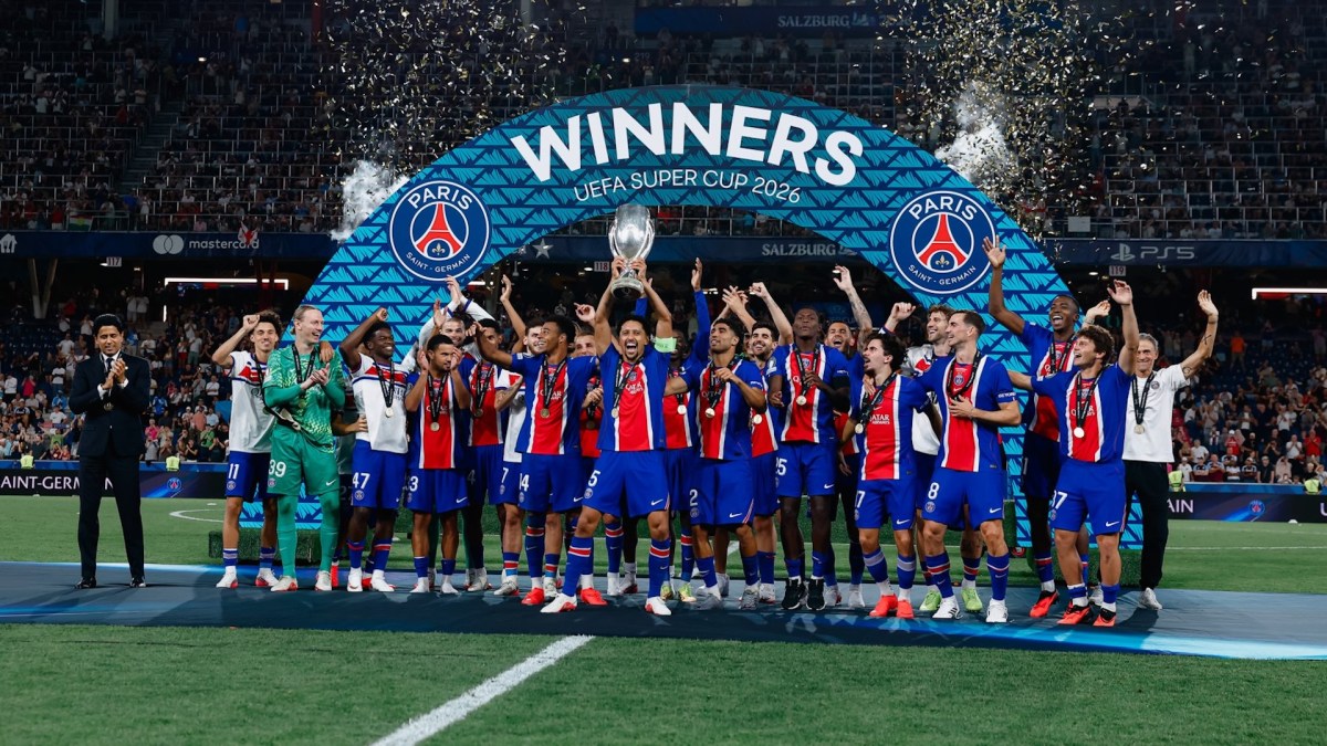Le PSG, vainqueur de la Supercoupe d'Europe // Source : Compte X du PSG Le PSG, vainqueur de la Supercoupe d'Europe // Source : Compte X du PSG