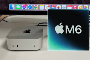 Mac mini et puce M6. // Source : Numerama Mac mini et puce M6. // Source : Numerama