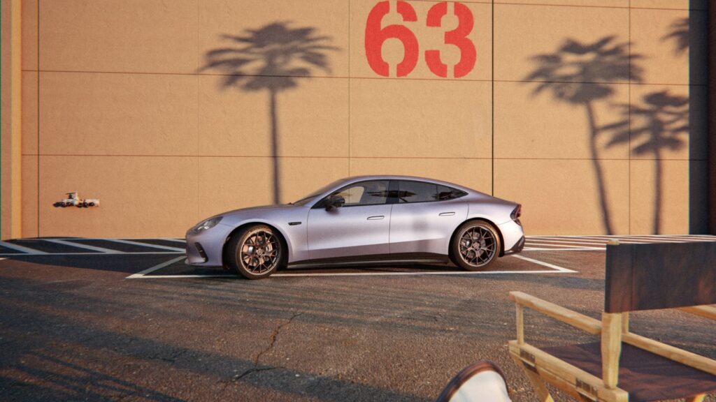 La Mercedes-AMG GT 53 Coupé 4 Portes électrique // Source : Mercedes La Mercedes-AMG GT 53 Coupé 4 Portes électrique // Source : Mercedes