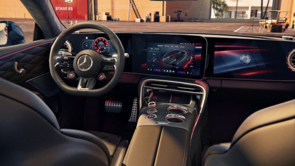 La Mercedes-AMG GT 53 Coupé 4 Portes électrique // Source : Mercedes La Mercedes-AMG GT 53 Coupé 4 Portes électrique // Source : Mercedes