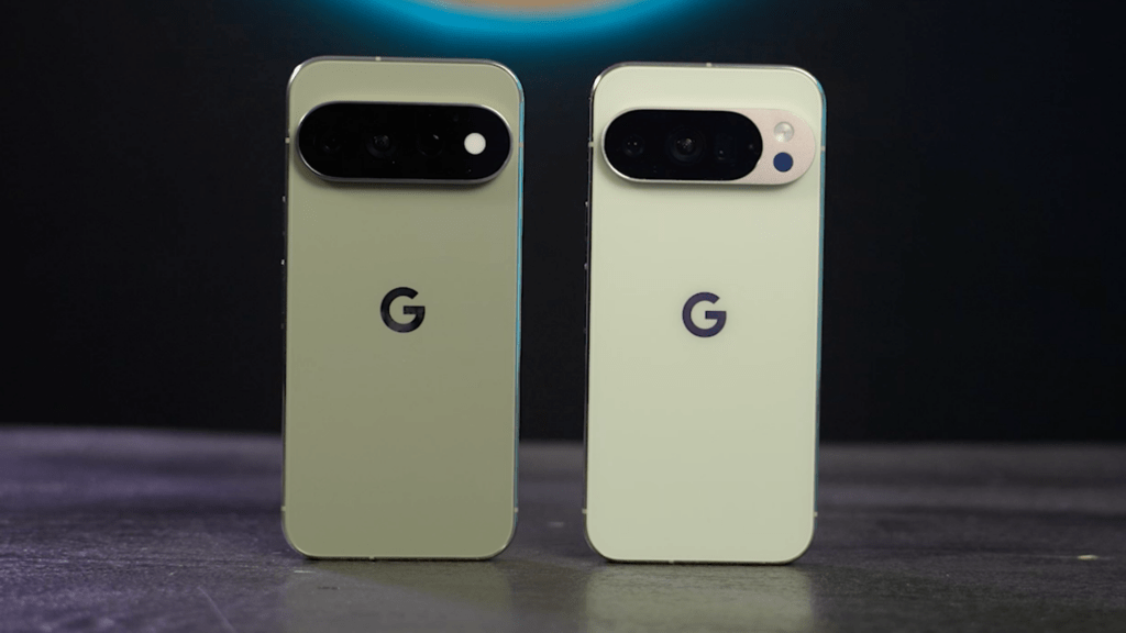 Le Pixel 11 Pro à gauche, le Pixel 10 Pro à droite. Le Pixel 11 Pro à gauche, le Pixel 10 Pro à droite.