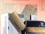 Hub de recharge des Cybercab à Austin // Source : Montage Numerama