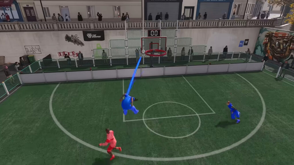 Du basket dans un jeu de foot, oui.
