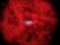Vue d'artiste d'un « petit point rouge ». Source : Nasa Vue d'artiste d'un « petit point rouge ». Source : Nasa