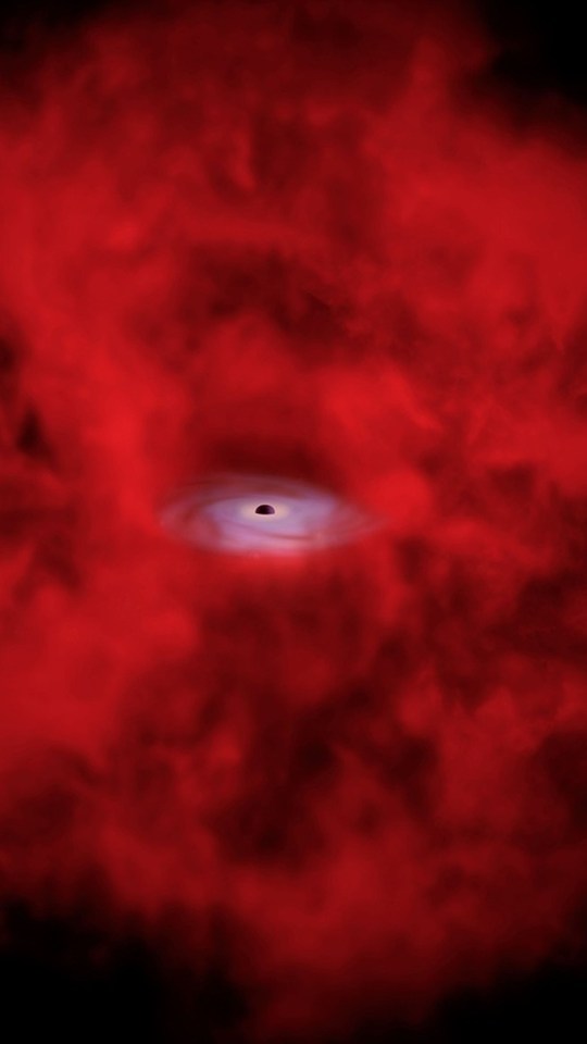 Vue d'artiste d'un « petit point rouge ». Source : Nasa